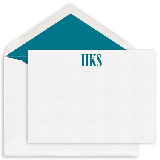Bold Initials Flat Note Cards